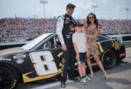 Kyle Busch with his wife and kids